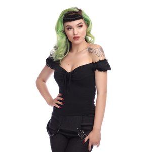 Collectif Sasha Plain T-Shirt in Black